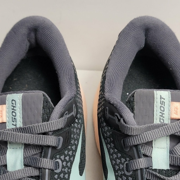 Brooks Ghost 14 Womens Size 10B Running Shoes Black Peach Athletic Sneakers - Picture 7 of 9